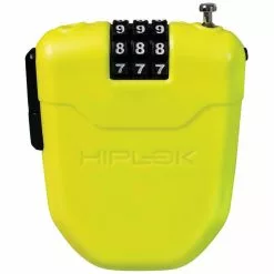 Hiplok FX Wearable Combination Lock -Bikes Shop Hiplok FX Wearable 1m Retractable Cable Combination Bicyc Internal Lime NotSet FX1LI 0