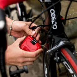 Hiplok FX Wearable Combination Lock -Bikes Shop Hiplok FX Wearable 1m Retractable Cable Combination Bicyc Internal Red NotSet FX1RD 3