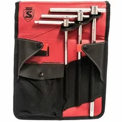 Silca T-Handle Folio Kit -Bikes Shop Silca T Handle Folio Kit Internal Silver Black SIAMTLTHDASY001 1