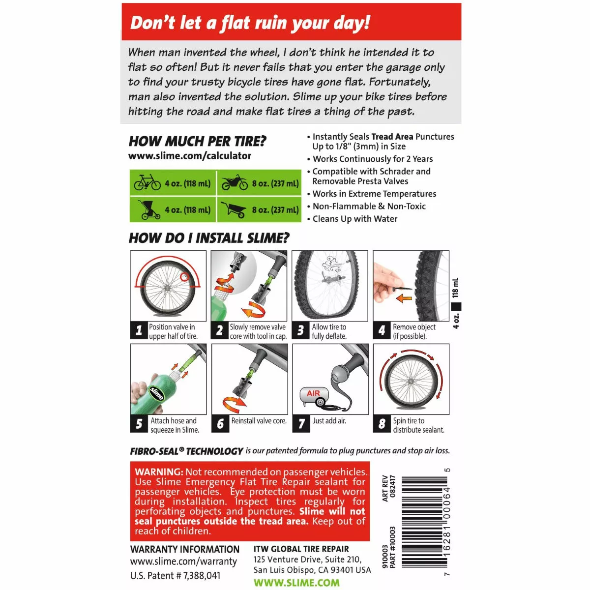 Slime Puncture Preventor Tube Tyre Sealant 6 Slime Puncture Preventor Tube Tyre Sealant - Image 6