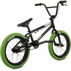 Stolen Agent 16" BMX Bike (2022) -Bikes Shop Stolen Agent 16 BMX Bike Black Green 2022 03