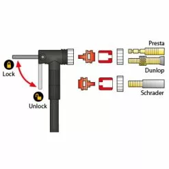 Topeak Mountain Morph Pump -Bikes Shop Topeak Mountain Morph Pump Manual Pumps Silver TMP2 3